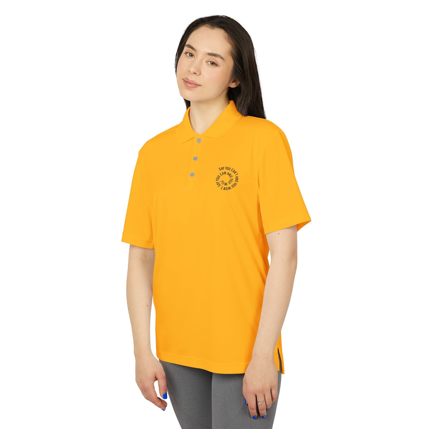 adidas Unisex Performance Polo -"Say You Can and You Will"