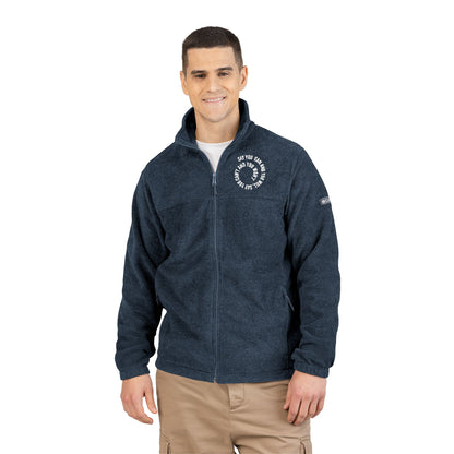 Unisex Embroidered Fleece Jacket -"Say You Can and You Will"