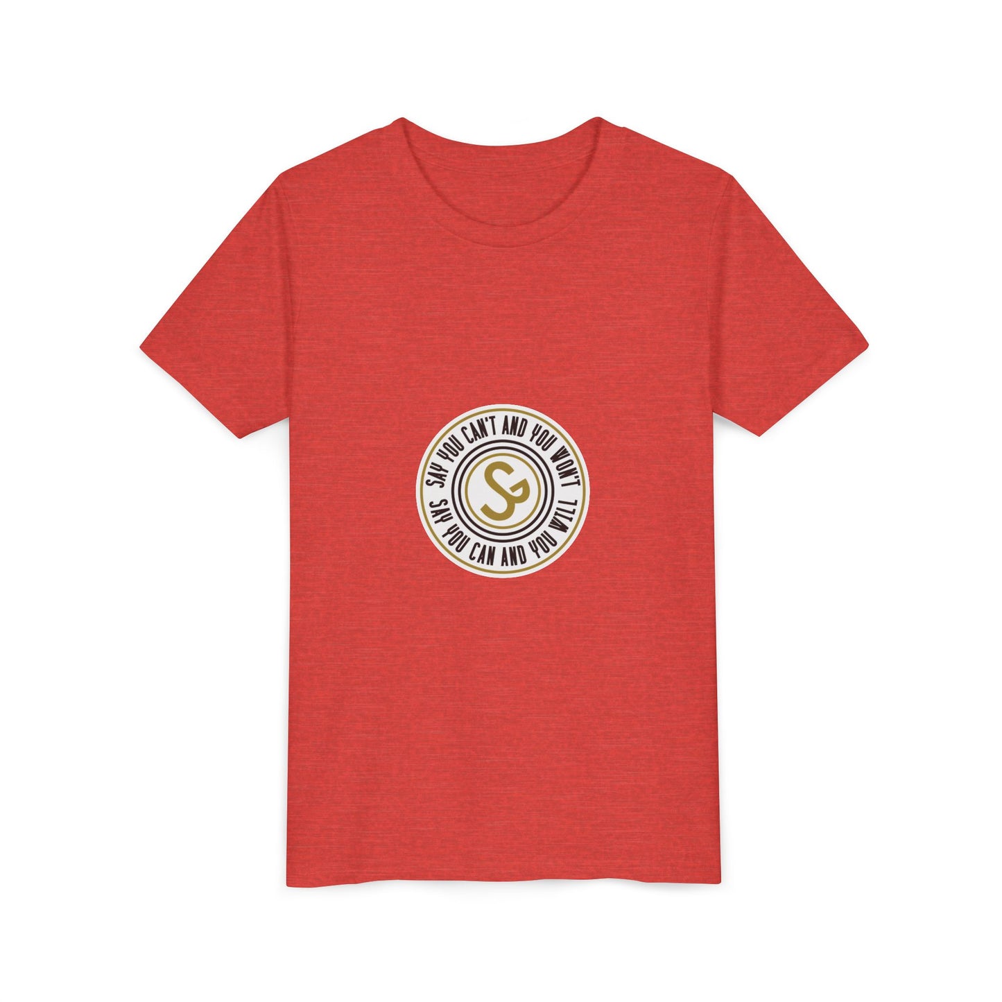 Youth Tee - "Say You Can and You Will" Retro Badge Graphic