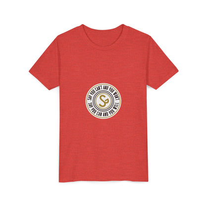 Youth Tee - "Say You Can and You Will" Retro Badge Graphic