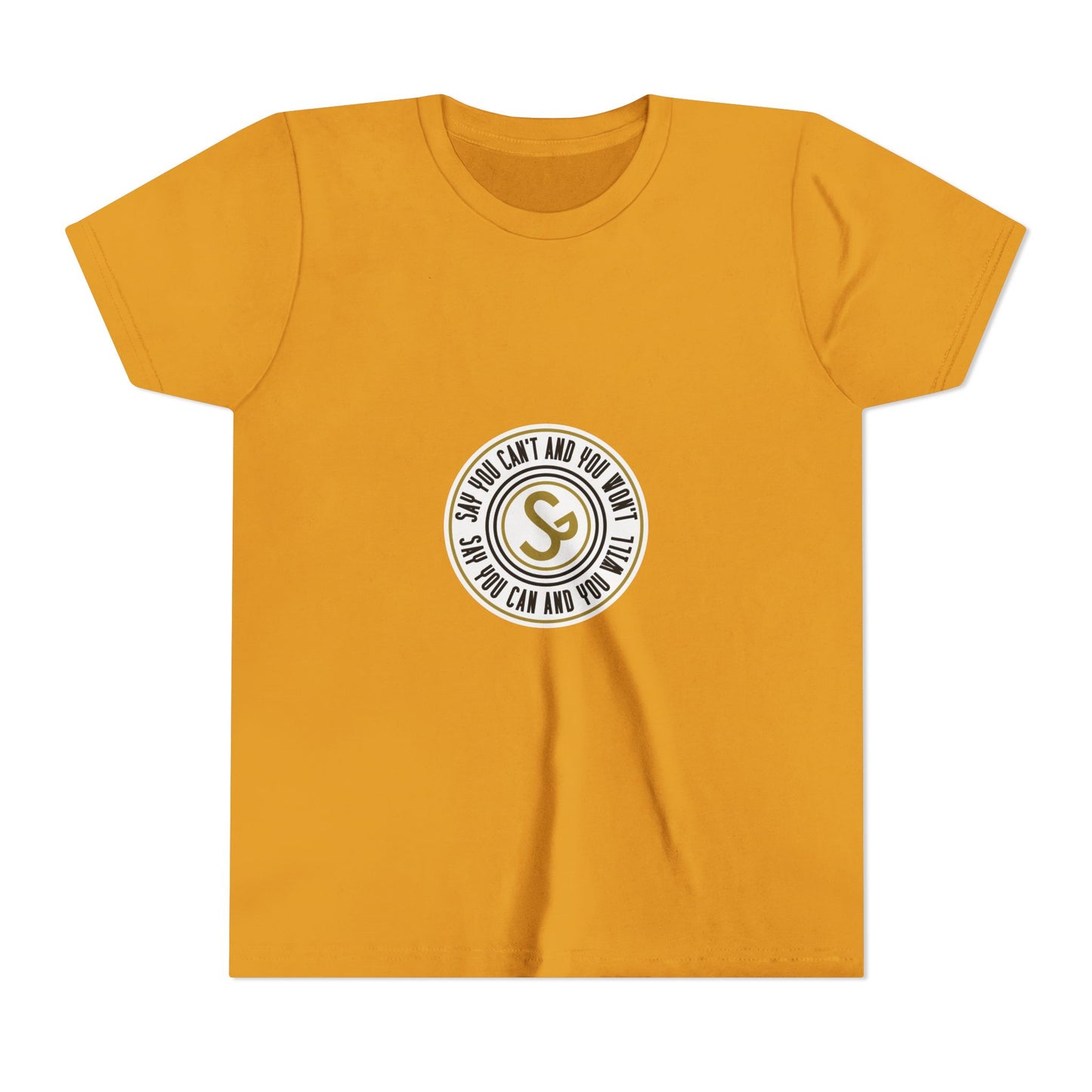 Youth Tee - "Say You Can and You Will" Retro Badge Graphic