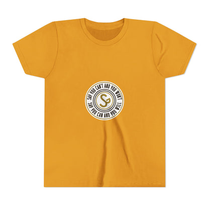 Youth Tee - "Say You Can and You Will" Retro Badge Graphic
