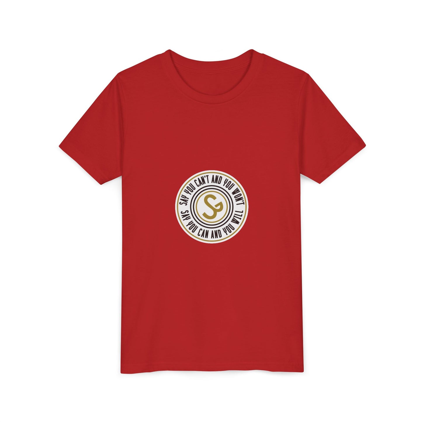 Youth Tee - "Say You Can and You Will" Retro Badge Graphic