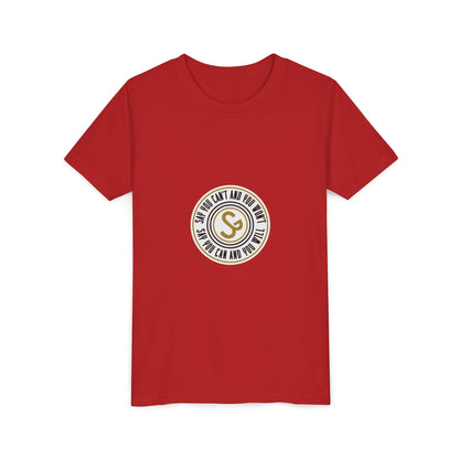 Youth Tee - "Say You Can and You Will" Retro Badge Graphic