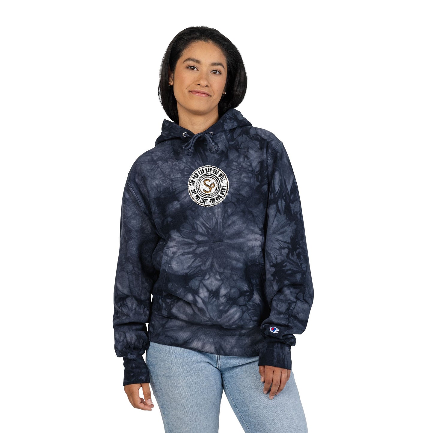 Tie-Dye Embroidered Hoodie — "Say You Can and You Will"