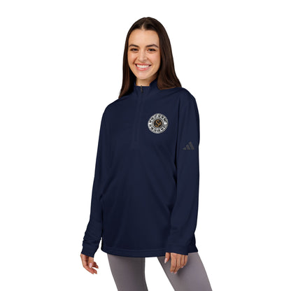 Embroidered Quarter-Zip Pullover — White Performance Adidas Pullover "Say You Can and You Will"