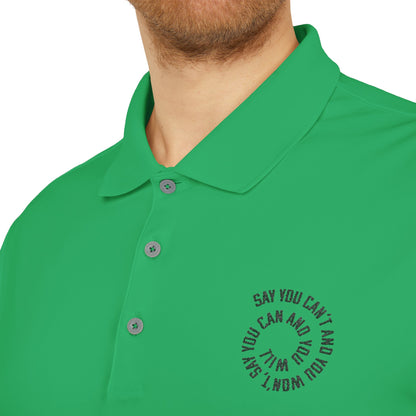 adidas Unisex Performance Polo -"Say You Can and You Will"