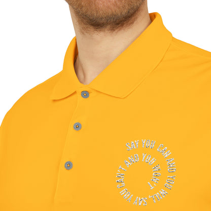 Performance Polo — ‘Not Your Average’ Circular Logo Golf Shirt