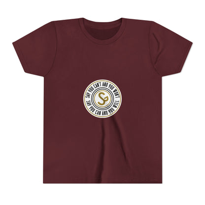 Youth Tee - "Say You Can and You Will" Retro Badge Graphic