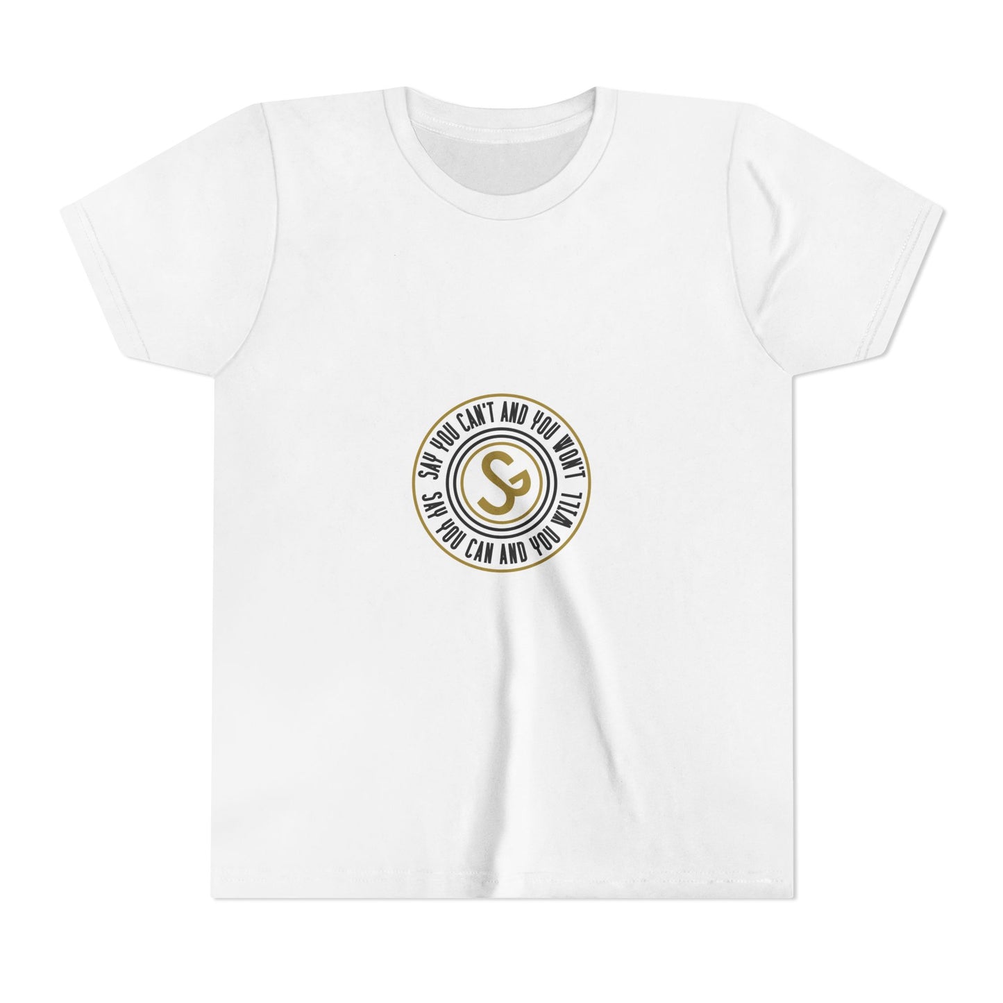 Youth Tee - "Say You Can and You Will" Retro Badge Graphic