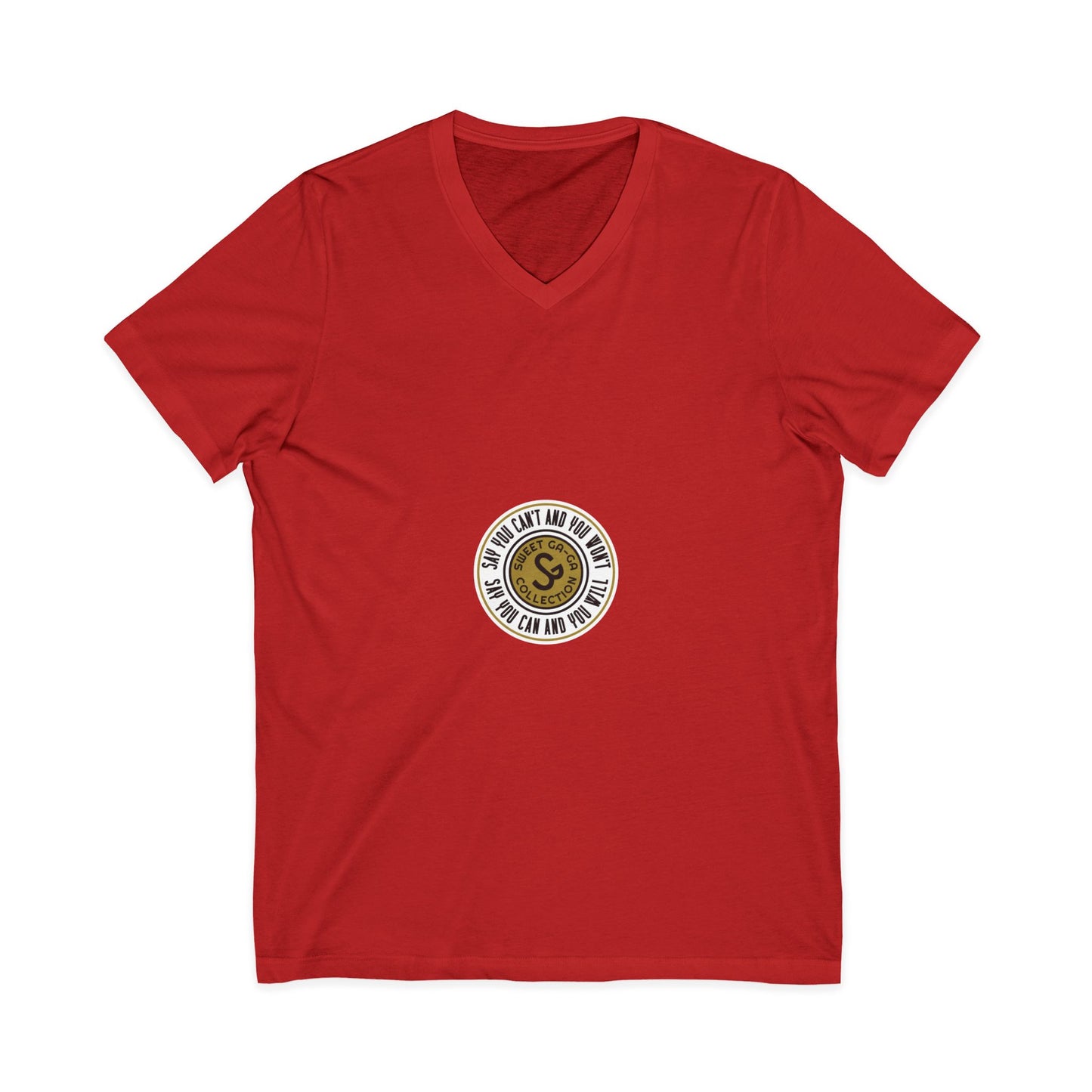 Minimalist Coin Logo V-Neck Tee