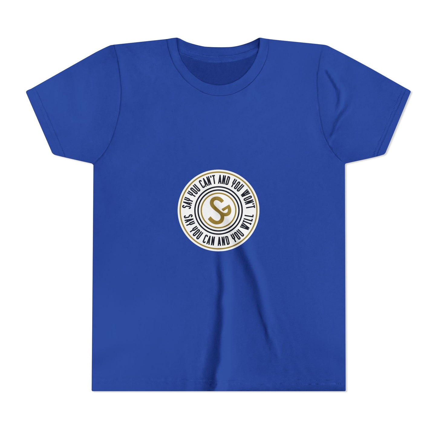 Youth Tee - "Say You Can and You Will" Retro Badge Graphic