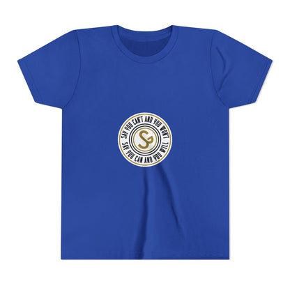 Youth Tee - "Say You Can and You Will" Retro Badge Graphic