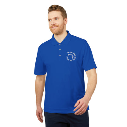 Performance Polo — ‘Not Your Average’ Circular Logo Golf Shirt