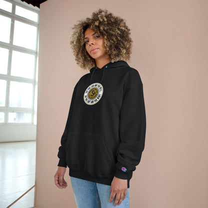 Champion Hoodie — Vintage-Inspired Circular Logo Hoodie