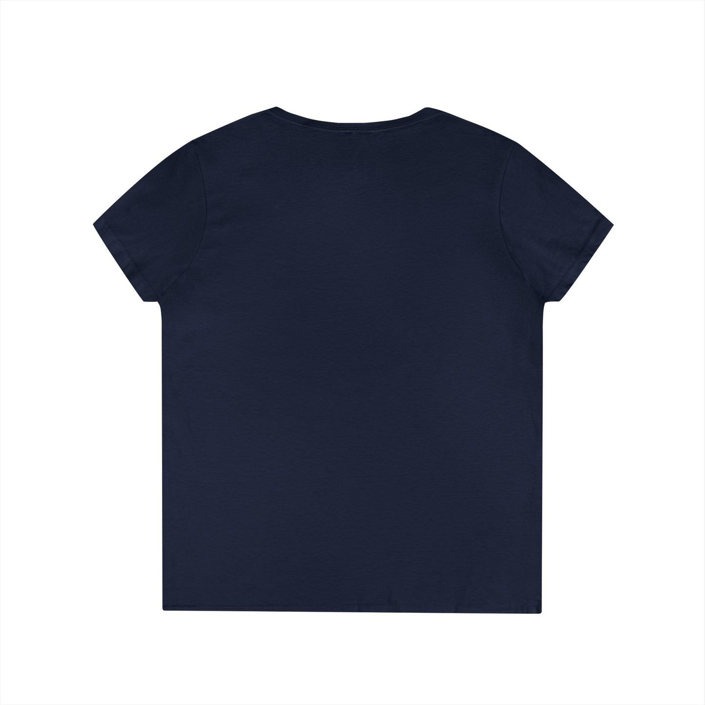 Ladies' V-Neck T-Shirt — Retro Gold Seal 'S' Emblem