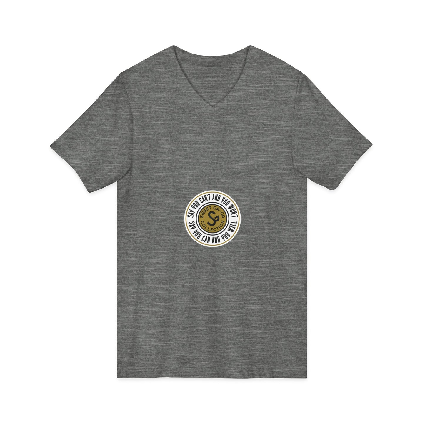 Minimalist Coin Logo V-Neck Tee