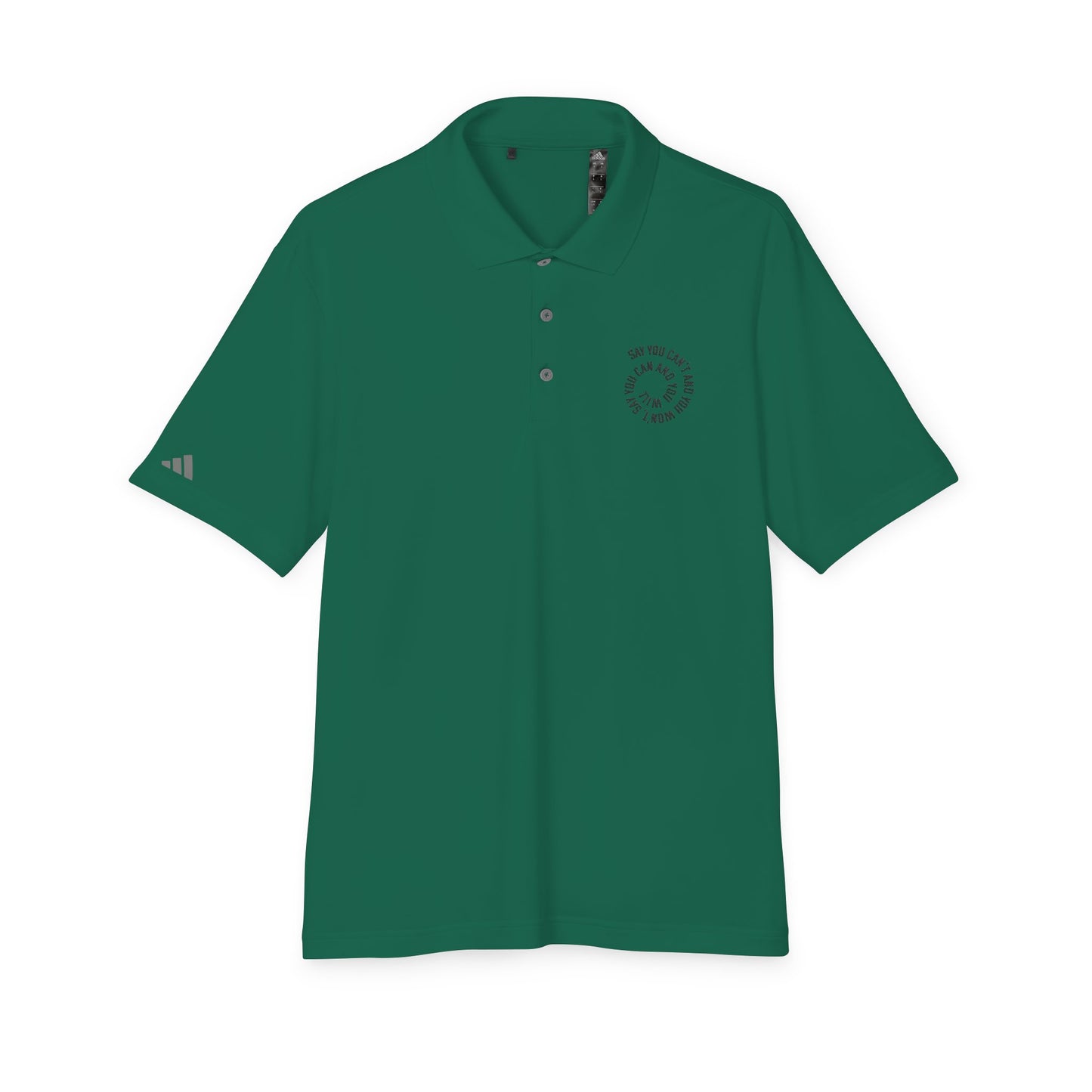 adidas Unisex Performance Polo -"Say You Can and You Will"