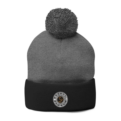 Pom-Pom Knit Cap - "Say You Can and You Will"