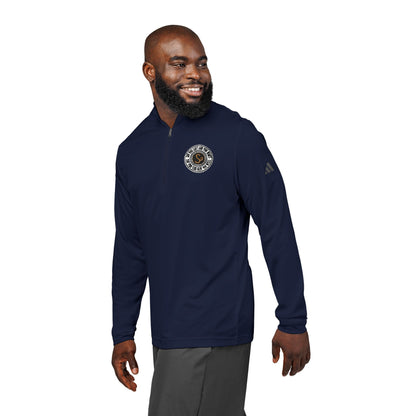 Embroidered Quarter-Zip Pullover — White Performance Adidas Pullover "Say You Can and You Will"