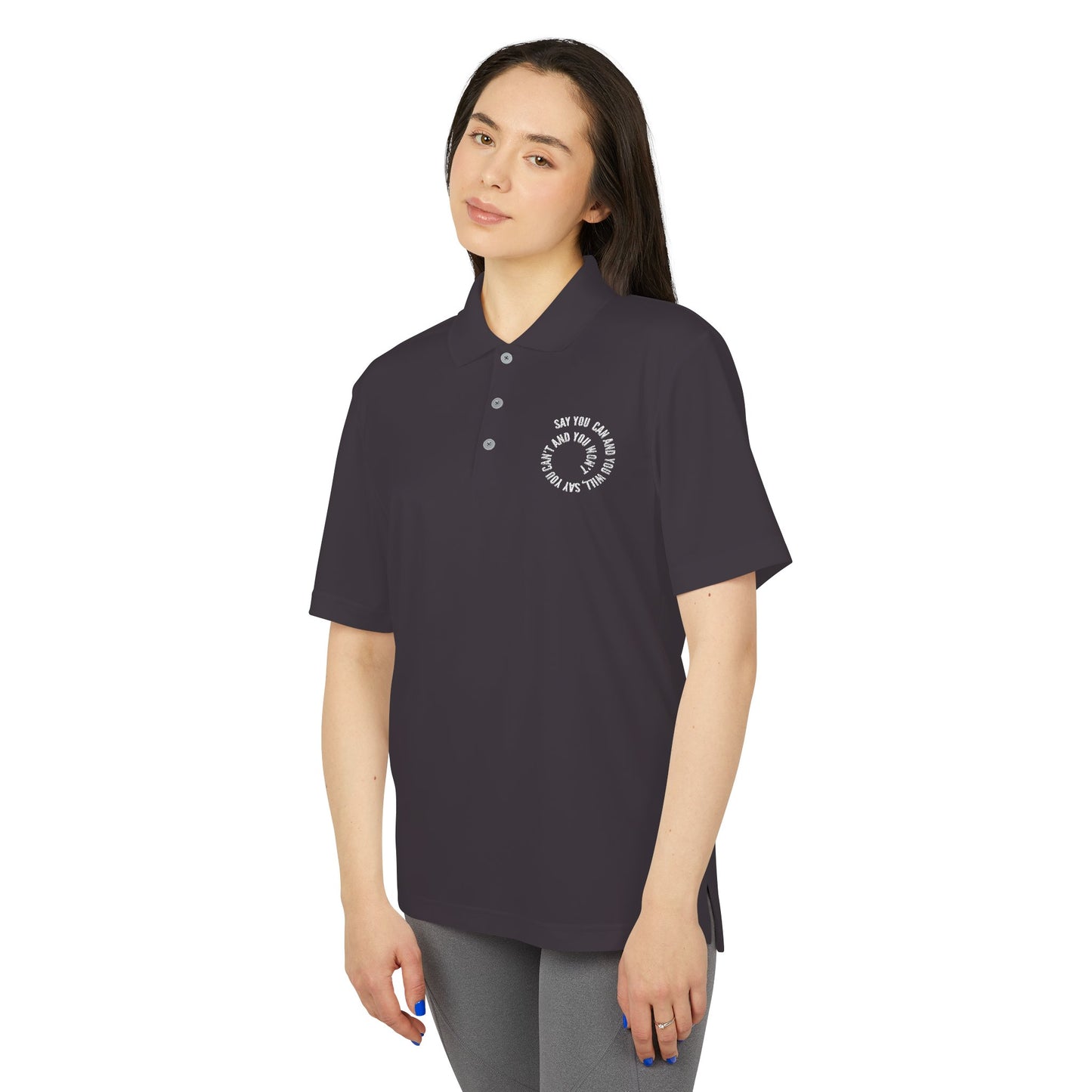 Performance Polo — ‘Not Your Average’ Circular Logo Golf Shirt