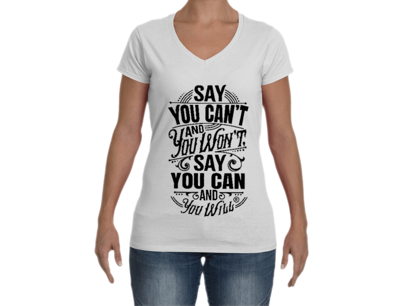 Say you Can Softstyle V-Neck T-Shirt