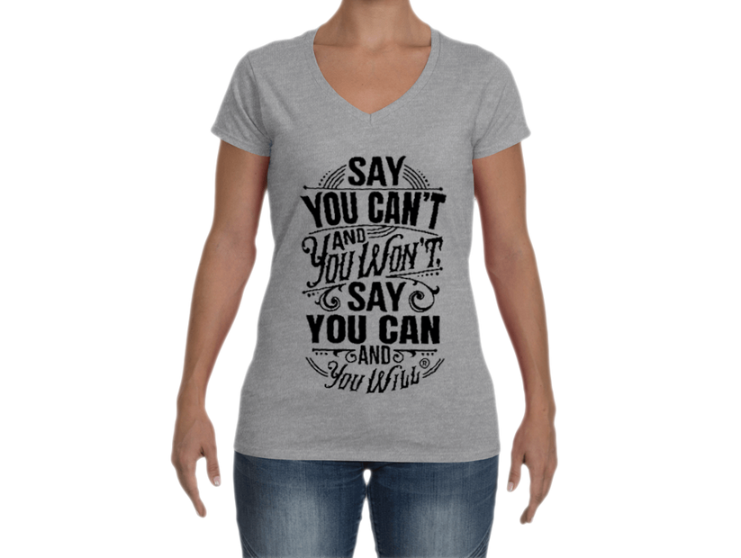 Say you Can Softstyle V-Neck T-Shirt