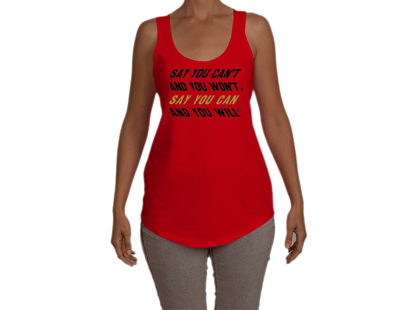 Say You Can Terry Racerback Tank