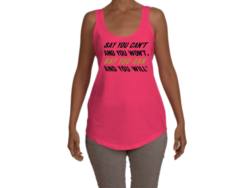 Say You Can Terry Racerback Tank