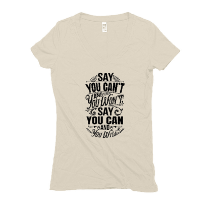 Say you Can Hemp Organic V-Neck T-Shirt