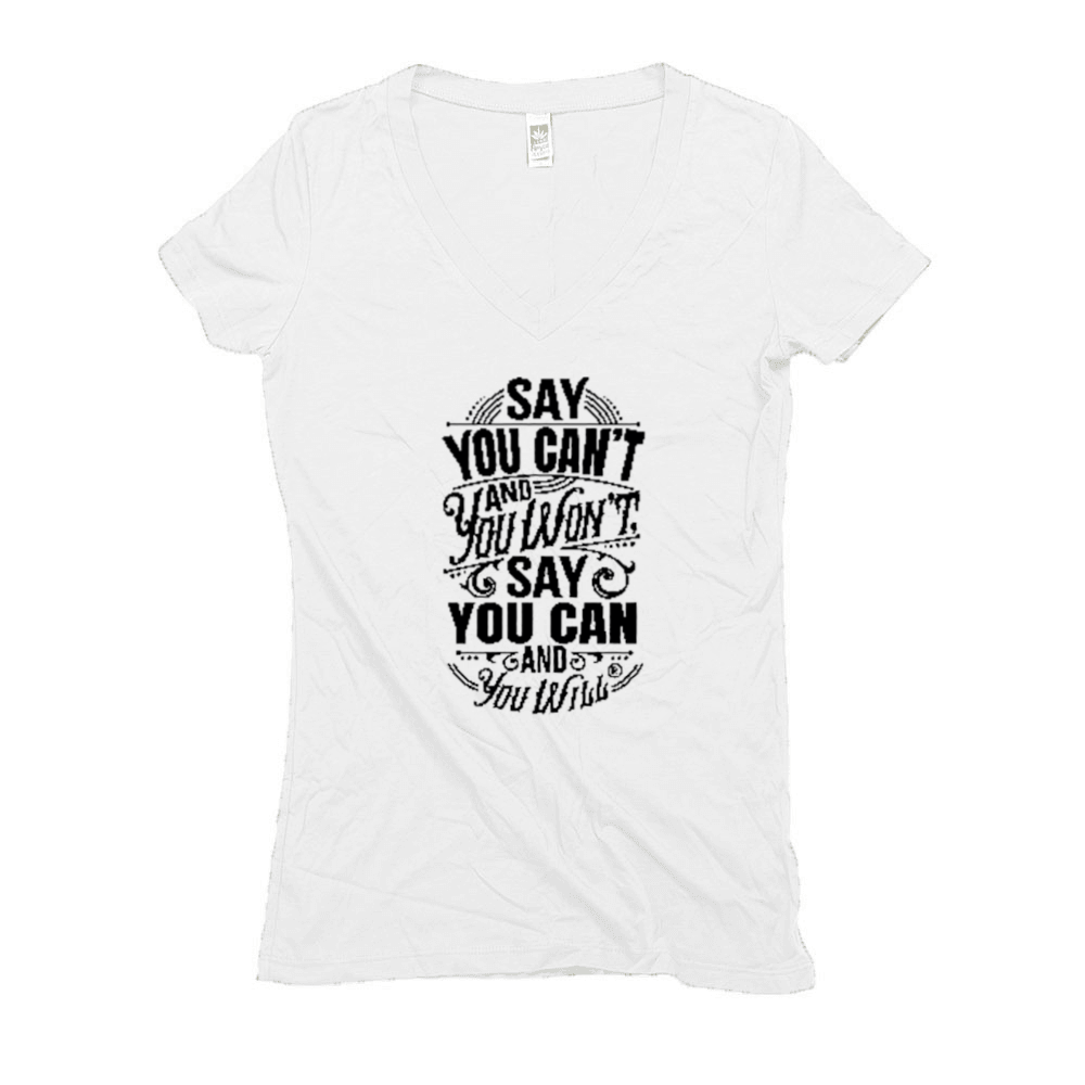 Say you Can Hemp Organic V-Neck T-Shirt